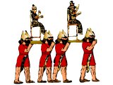 Assyrians carrying gods (as described by Isaiah) from Assyrian excavations